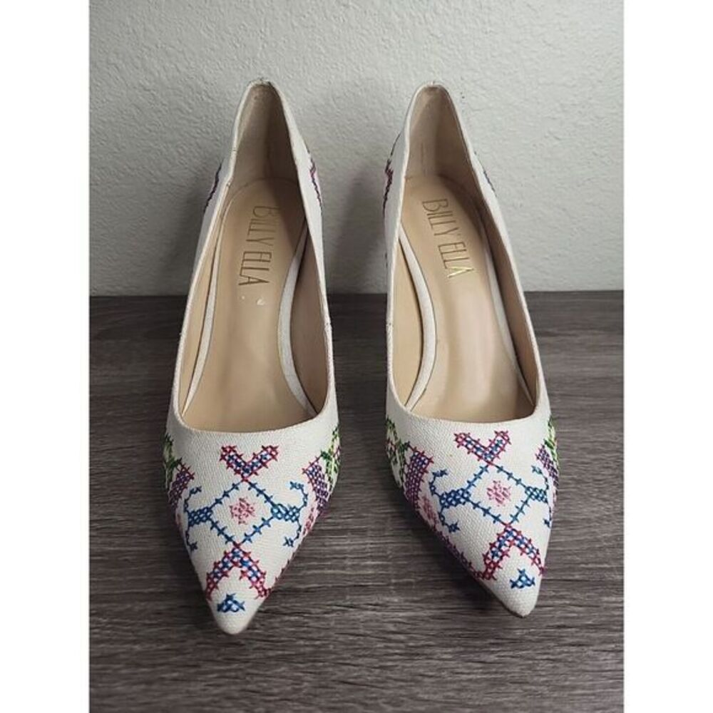 Anthropologie Billy Ella Embroided High Heels.‎